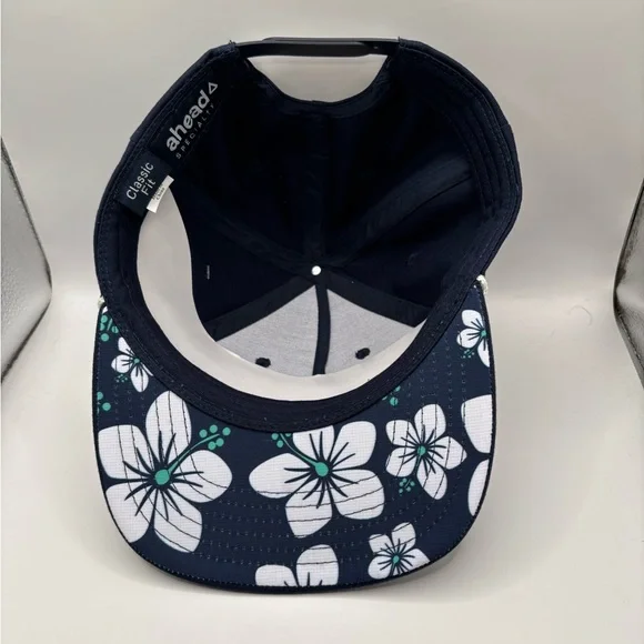 Men's Ahead New York Golf Club-TGL Golf-Blue/Hawaiian Print Snapback Hat (NWT). - Picture 5 of 5
